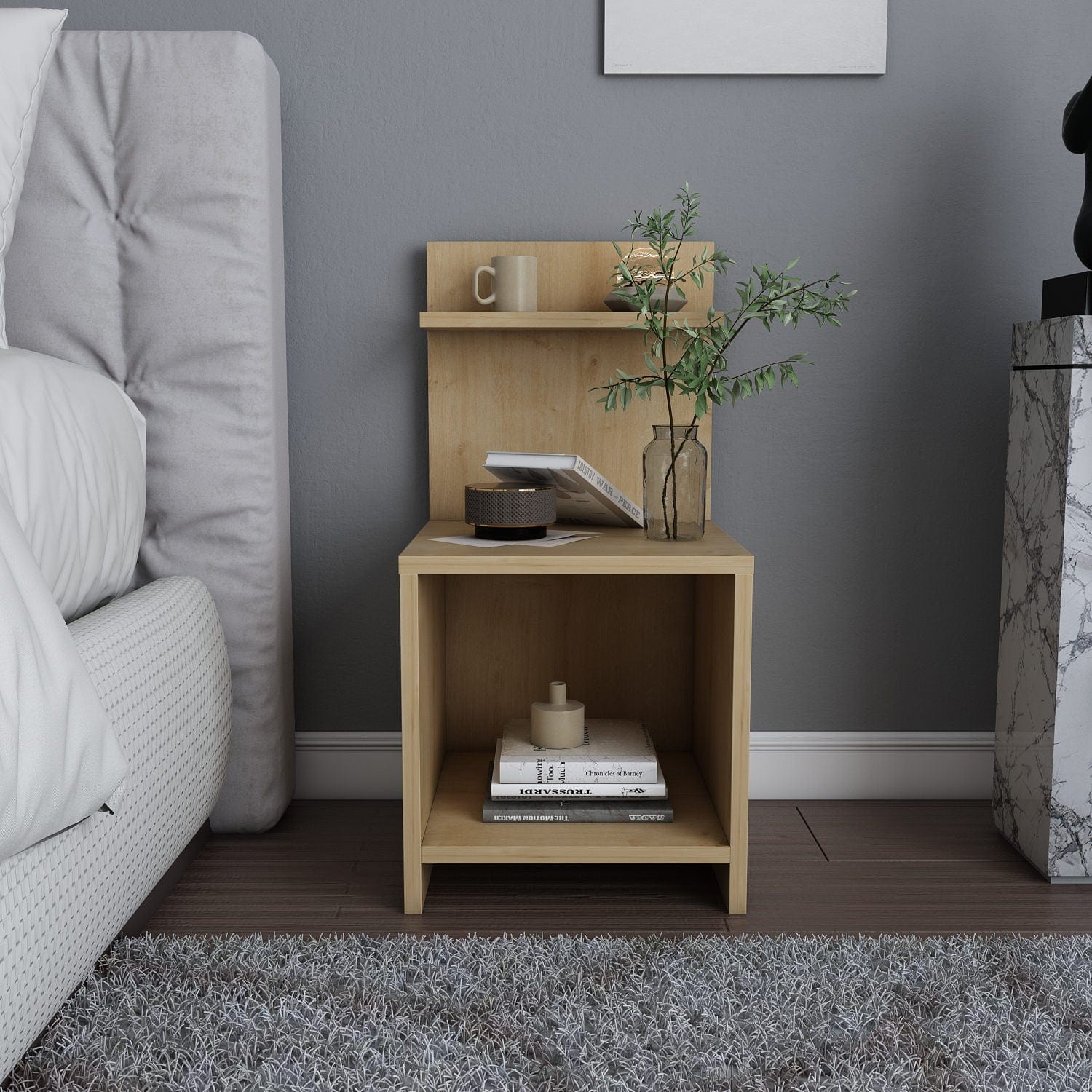 Asir Noptiera din pal, Ullman Stejar, l35,6xA37,4xH72 cm