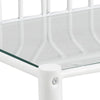 Noptiera din sticla si metal, Line Transparent / Alb, l50xA37xH66 cm (6)