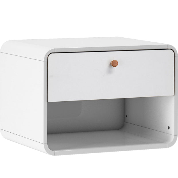 Dorel Home Noptiera suspendata din pal si MDF cu 1 sertar, Cassie Alb, l51xA39xH37 cm