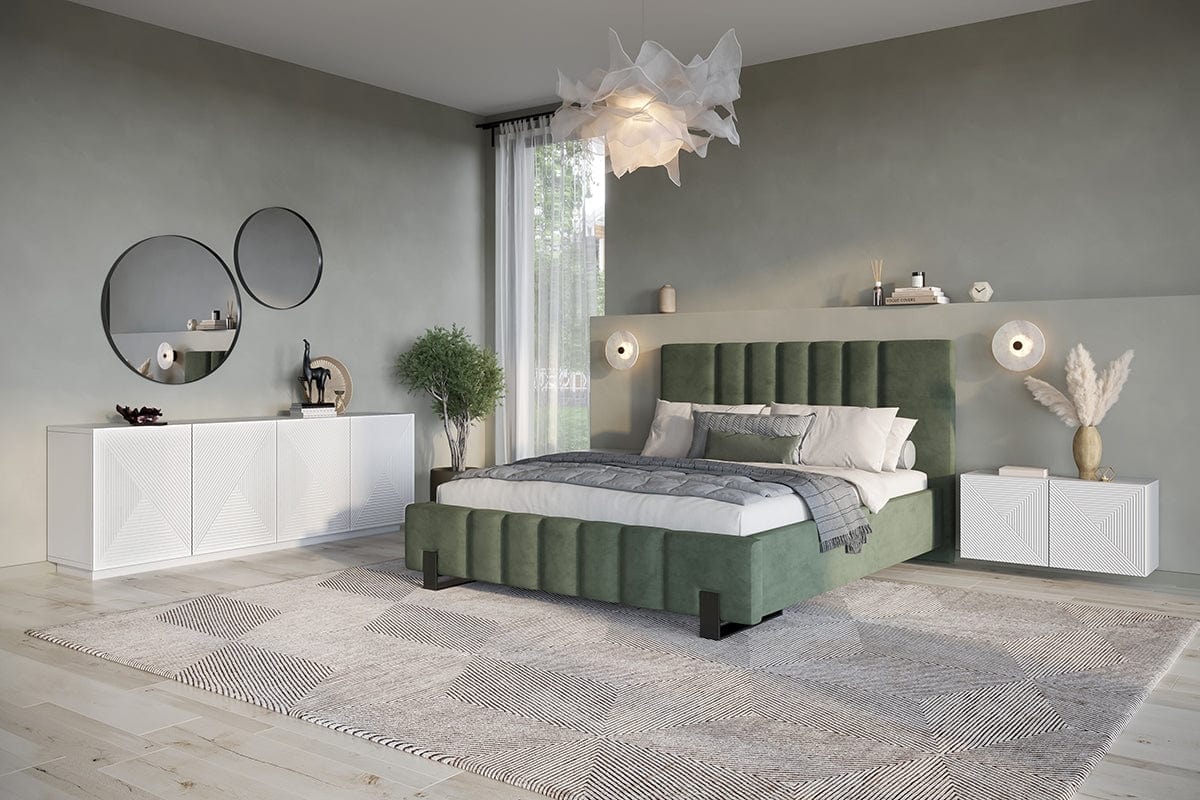 Bogart Noptiera suspendata din pal si MDF, cu 1 usa, Asha 40-1D Alb, l40xA32xH40 cm