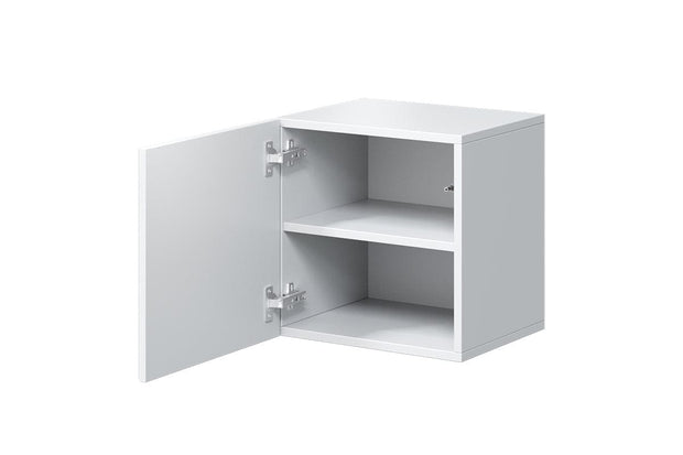 Bogart Noptiera suspendata din pal si MDF, cu 1 usa, Asha 40-1D Alb, l40xA32xH40 cm