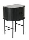 Unique Furniture A/S Noptiere din lemn si metal, cu 2 usi, Nola Negru, l50xA40xH70 cm