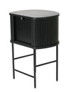 Unique Furniture A/S Noptiere din lemn si metal, cu 2 usi, Nola Negru, l50xA40xH70 cm