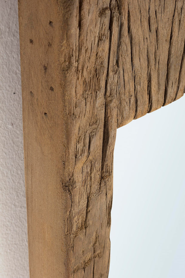 Oglinda decorativa cu rama din lemn reciclat, Rafter Large Natural, l25xH120 cm (4)
