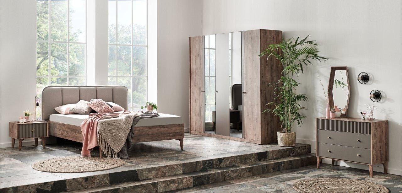 BFSummer Oglinda decorativa cu rama din pal Elita Big Natural, l51,4xH86,2 cm