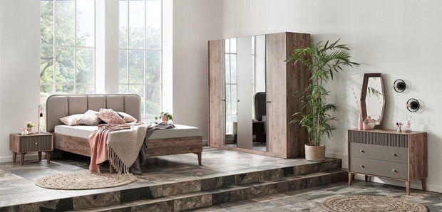 BFSummer Oglinda decorativa cu rama din pal Elita Big Natural, l51,4xH86,2 cm