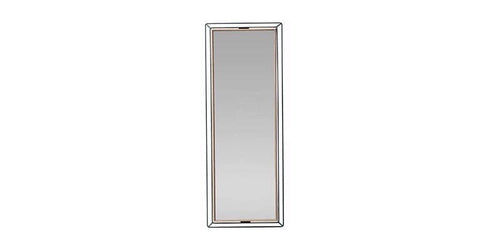 BFSummer Oglinda decorativa cu rama din pal Louisa Medium Nuc / Negru, l25,5xH80,6 cm