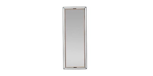 BFSummer Oglinda decorativa cu rama din pal Louisa Small Nuc / Negru, l20,5xH80,6 cm