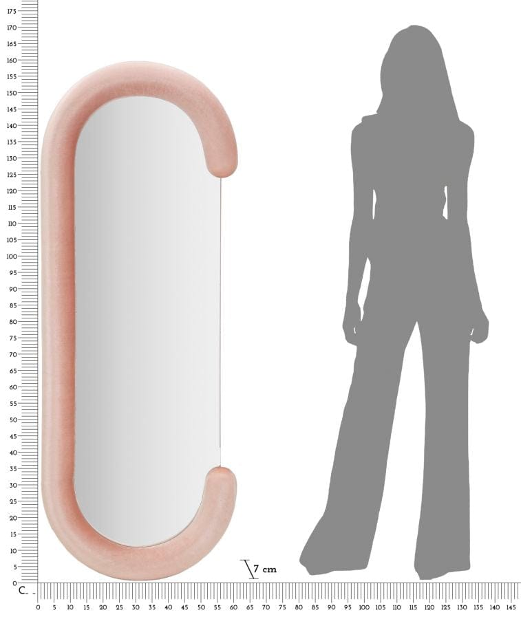 Oglinda decorativa din MDF, Chantal Roz, l60xH160 cm (5)