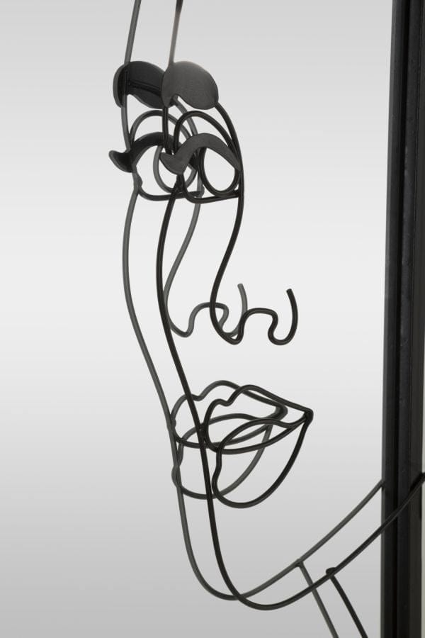 Mauro Ferretti Oglinda decorativa din metal, Eleonor Negru, l64,8xH85 cm