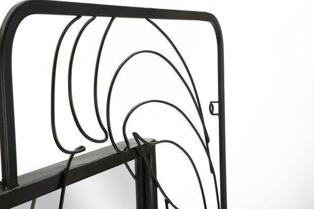 Oglinda decorativa din metal, Eleonor Negru, l64,8xH85 cm (3)