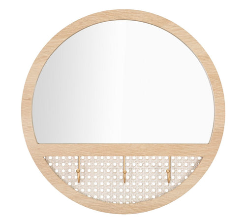 Oglinda decorativa din metal, Fuji Multicolor, Ø50 cm