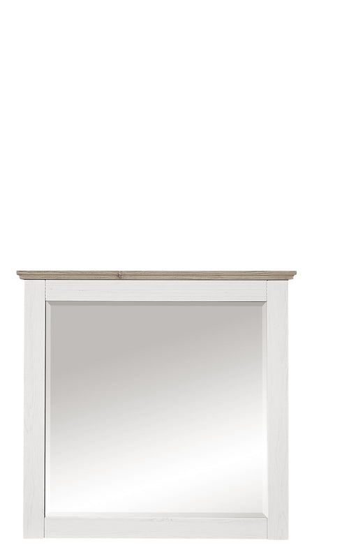BFSummer Oglinda din pal si MDF, Victory Alb, l89xH85 cm