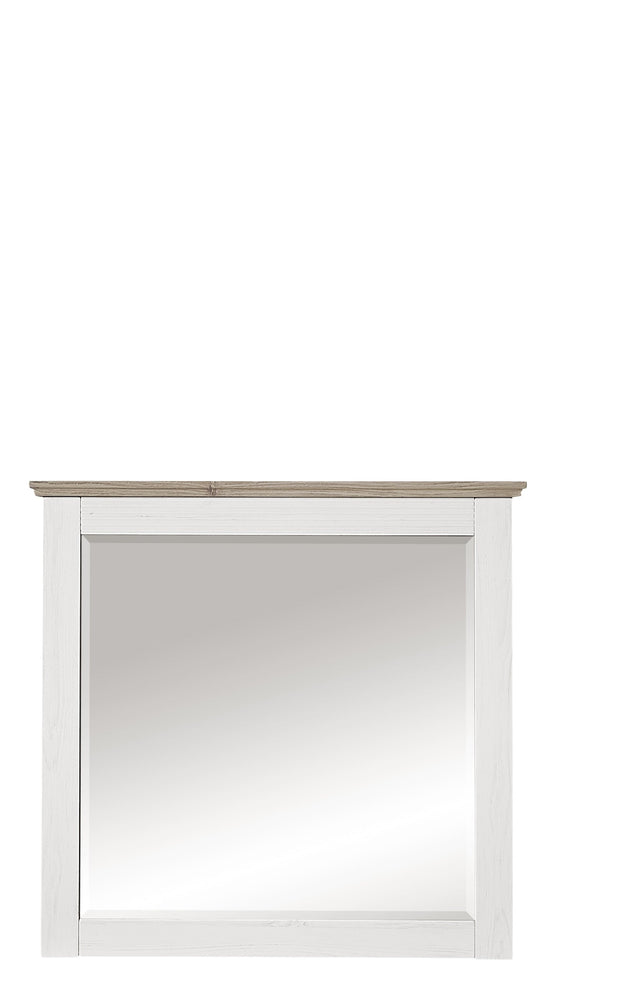 BFSummer Oglinda din pal si MDF, Victory Alb, l89xH85 cm