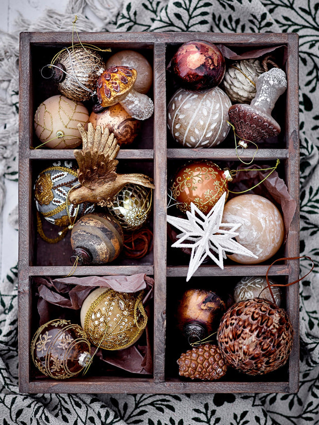 Bloomingville Organizator pentru accesorii de birou din lemn, cu 6 compartimente, Takar Maro, l49,5xA35,5xH16 cm