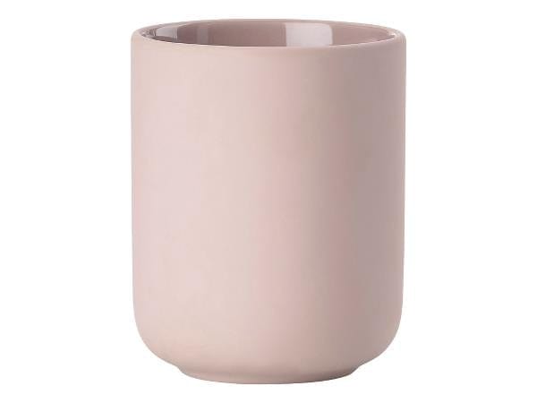 BFSummer Pahar din ceramica pentru periuta de dinti Ume Pastel, Ø8,3xH10,3 cm, Zone Denmark-Rose