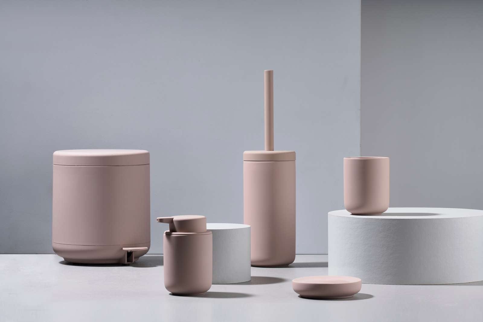 BFSummer Pahar din ceramica pentru periuta de dinti Ume Pastel, Ø8,3xH10,3 cm, Zone Denmark-Rose