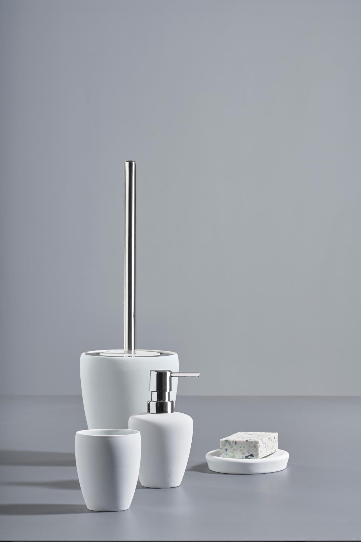 BFSummer Pahar din portelan pentru periuta de dinti Soft, Ø7,5xH9 cm, Zone Denmark-Alb