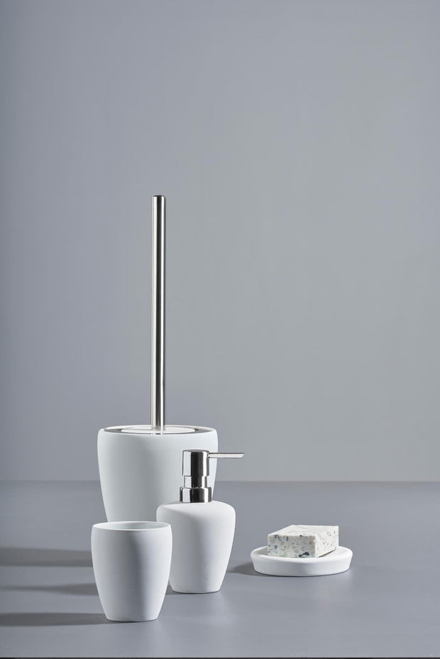 BFSummer Pahar din portelan pentru periuta de dinti Soft, Ø7,5xH9 cm, Zone Denmark-Alb