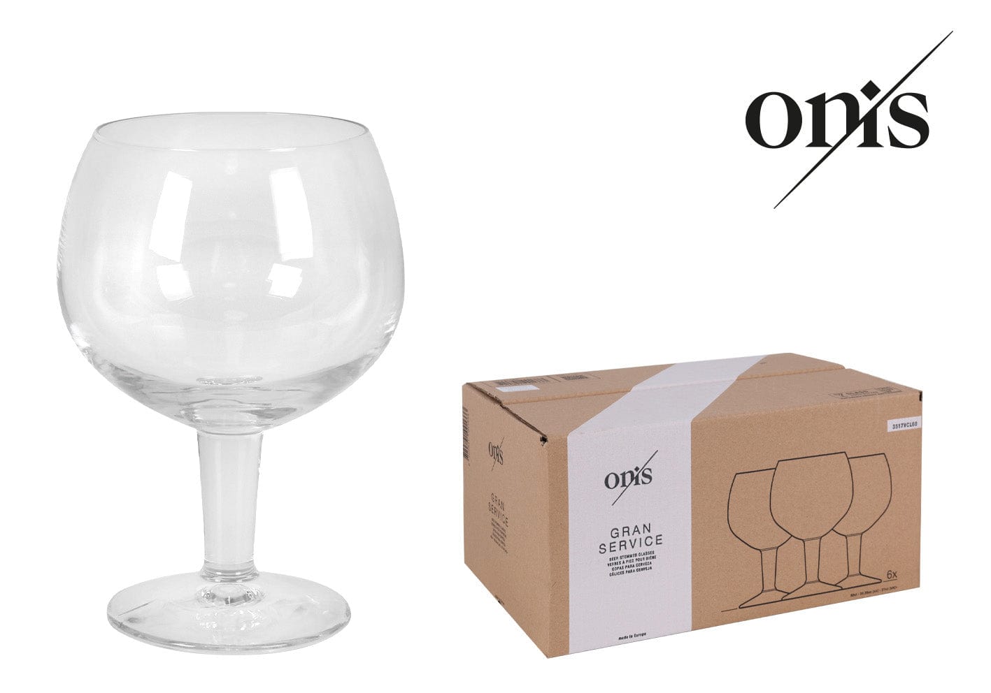 Pahar pentru bere din sticla, Gran Service Transparent, 600 ml