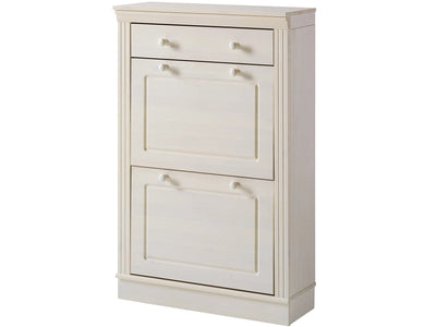 Dorel Home Pantofar din lemn de pin, cu 2 usi si 1 sertar, Anita Alb, l70xA25xH105 cm