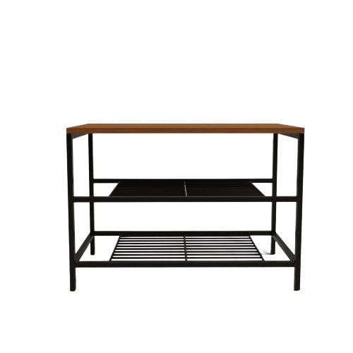 Asir Pantofar din pal si metal, Potsdam L2034 Nuc / Negru, l70xA30xH45 cm