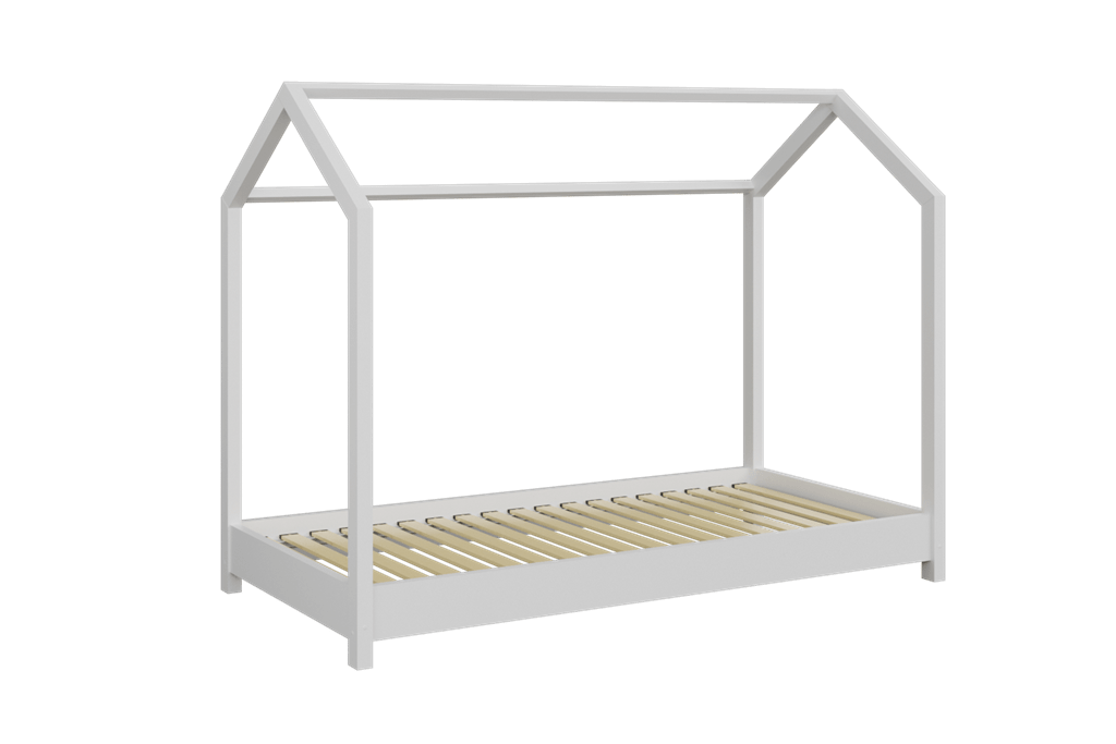 Kocot Kids 160 x 80 cm Pat din lemn de pin pentru copii, Bella I Alb