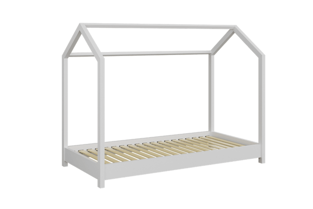 Kocot Kids 160 x 80 cm Pat din lemn de pin pentru copii, Bella I Alb