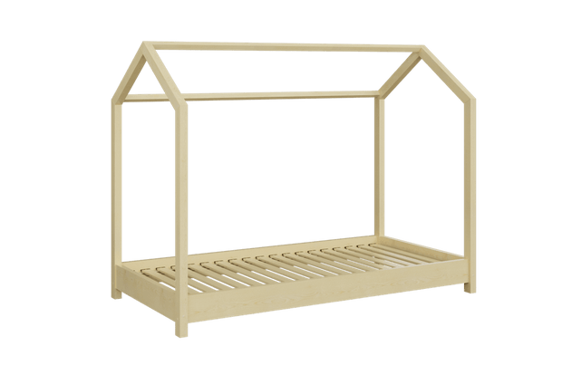 Kocot Kids 160 x 80 cm Pat din lemn de pin pentru copii, Bella I Natural