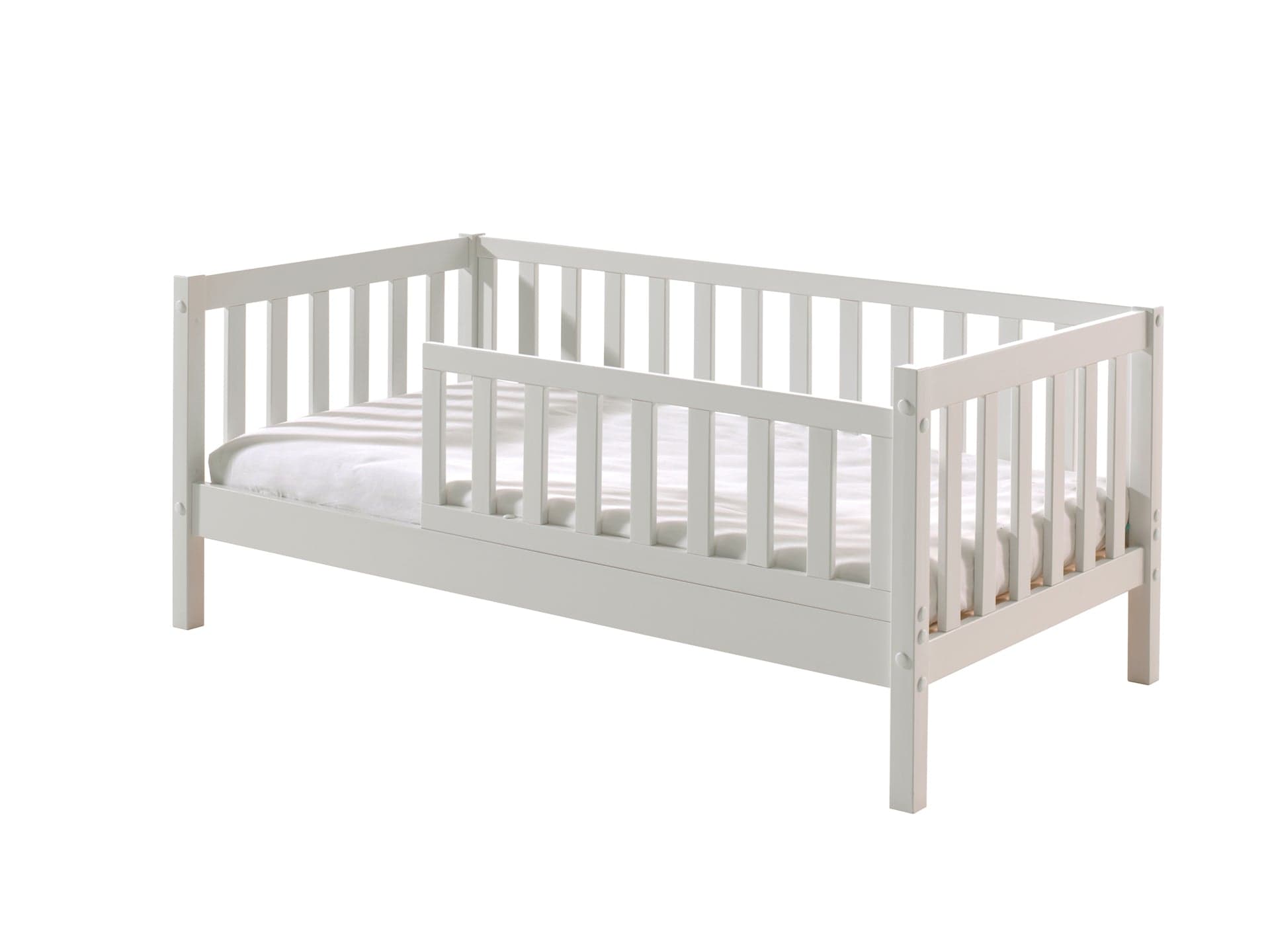 Pat din lemn pentru copii, Toddler 70 Alb, 70 x 140 cm (2)