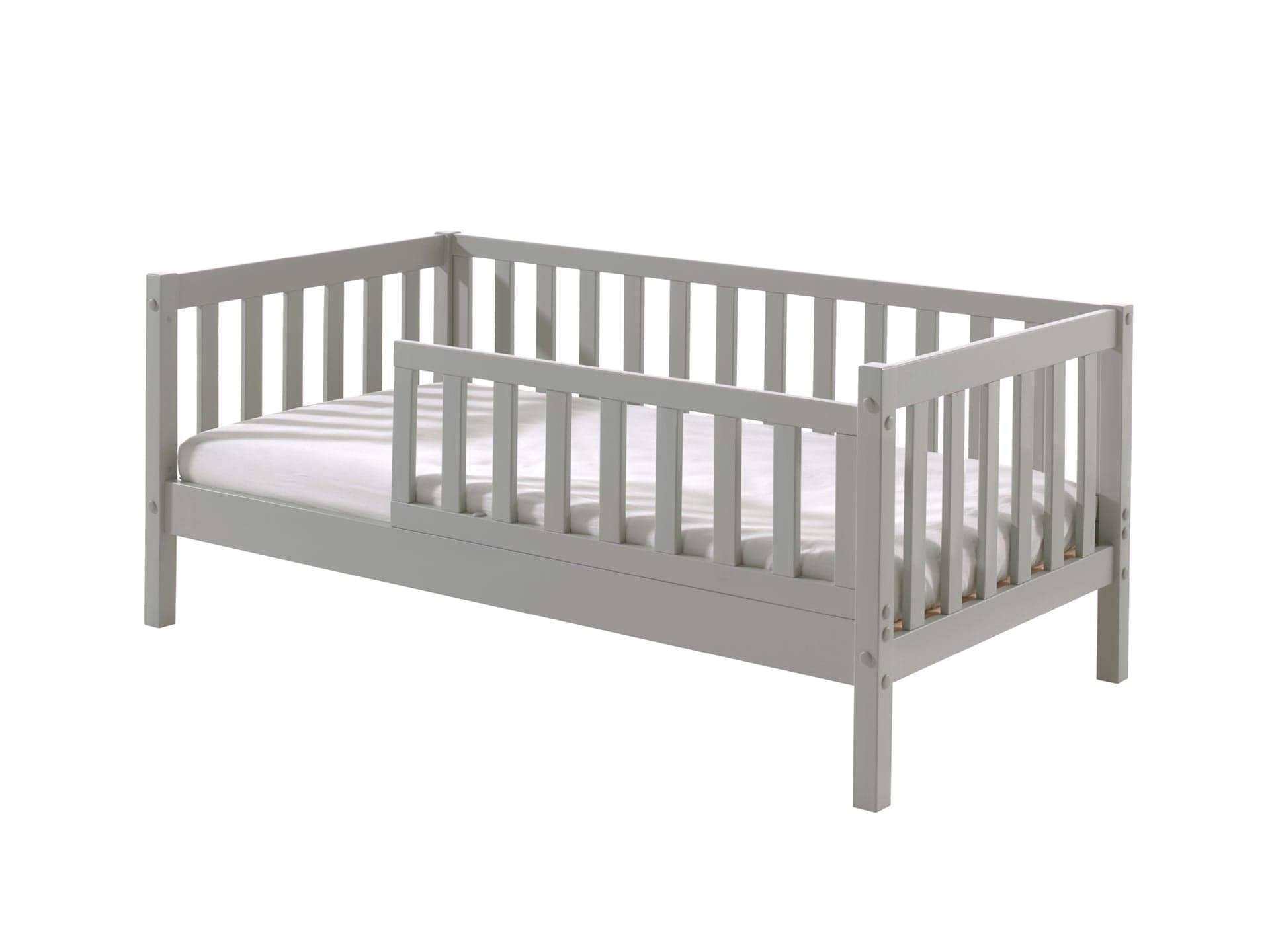 Pat din lemn pentru copii, Toddler 70 Gri, 70 x 140 cm (2)