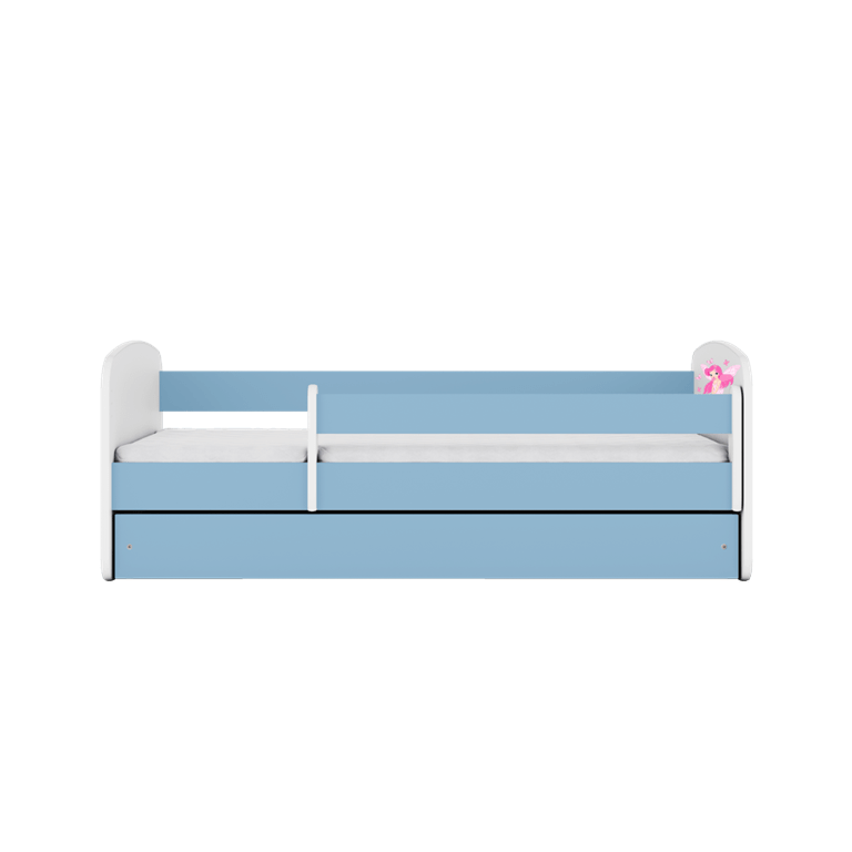 Kocot Kids Pat din pal, cu 1 sertar, pentru copii, Fairy With Butterflies IV Albastru / Alb