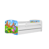 Kocot Kids 180 x 80 cm Pat din pal, cu 1 sertar, pentru copii, Safari III Alb
