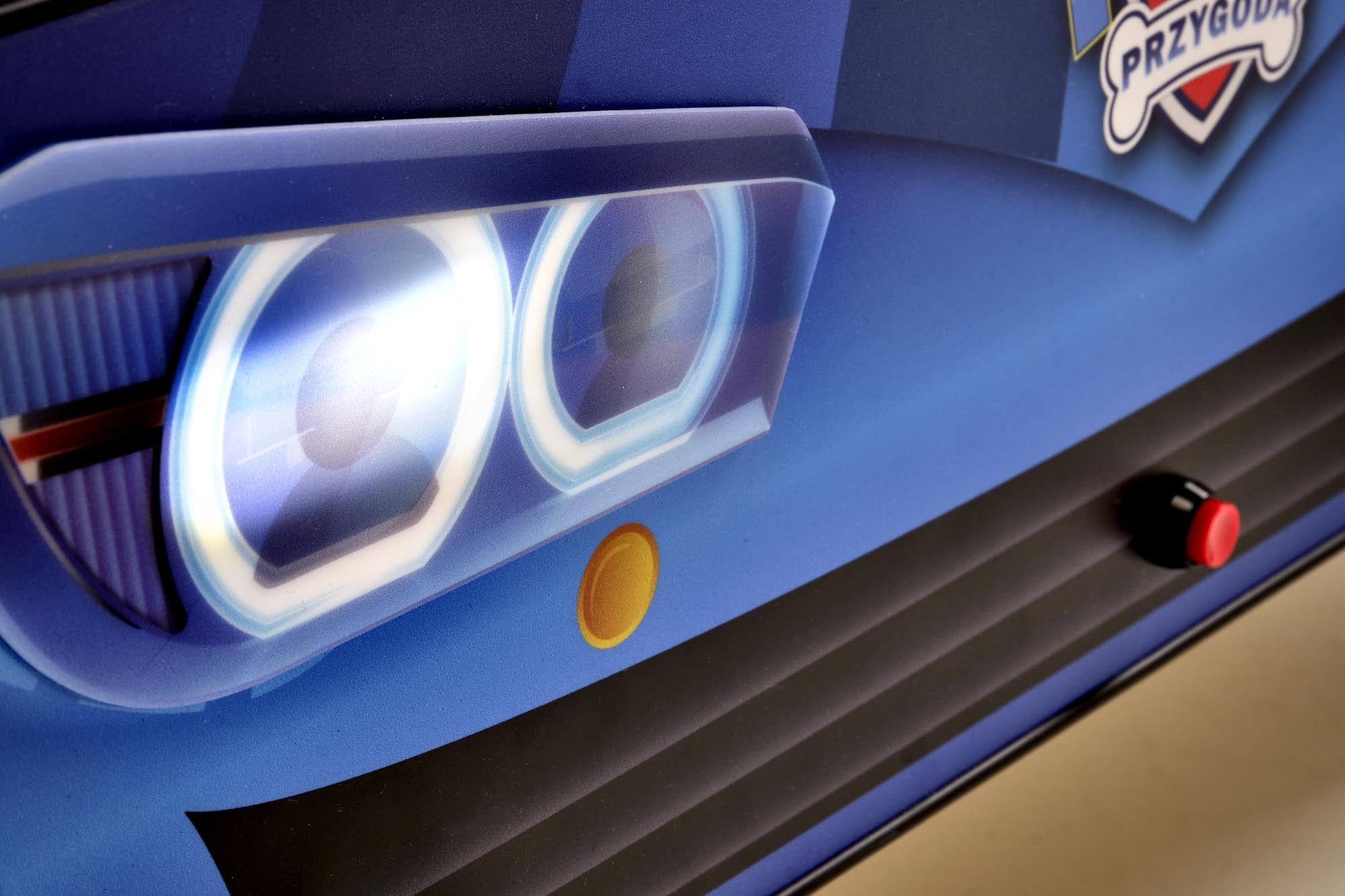 Pat din pal cu lumini, pentru copii Puppy Albastru, 140 x 70 cm (4)