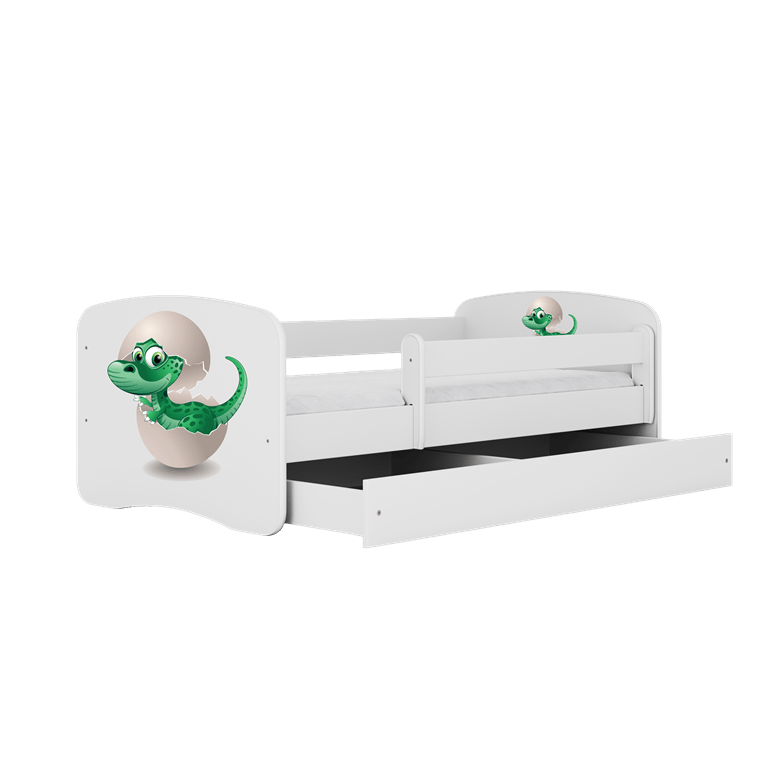 Kocot Kids Pat din pal pentru copii, Baby Dino I Alb