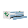Kocot Kids Pat din pal pentru copii, Baby Dino I Albastru / Alb