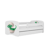 Kocot Kids 140 x 70 cm Pat din pal pentru copii, Baby Dino II Alb