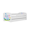 Kocot Kids 140 x 70 cm Pat din pal pentru copii, Baby Elephant I Alb