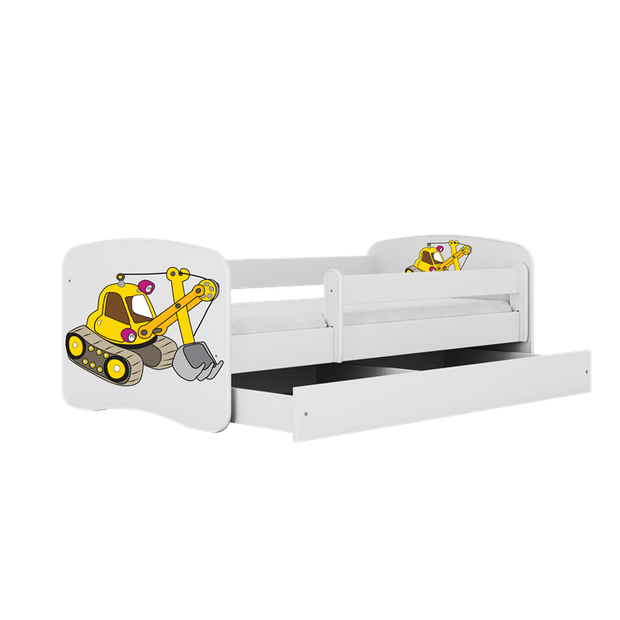 Kocot Kids Pat din pal pentru copii, Digger I Alb