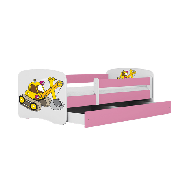 Kocot Kids Pat din pal pentru copii, Digger II Roz / Alb