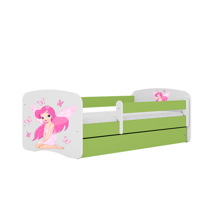 Kocot Kids Pat din pal pentru copii, Fairy With Butterflies I Verde / Alb