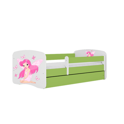 Kocot Kids Pat din pal pentru copii, Fairy With Butterflies I Verde / Alb