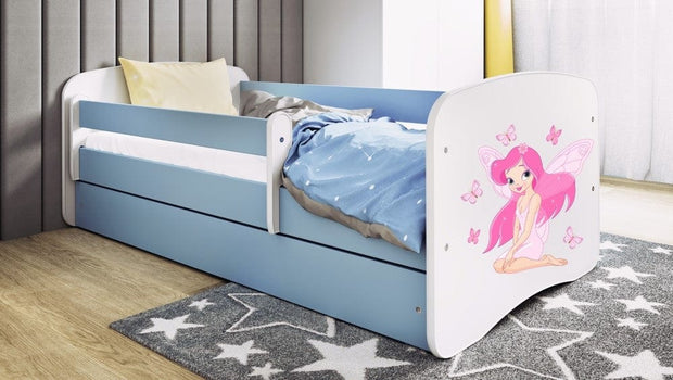 Kocot Kids Pat din pal pentru copii, Fairy With Butterflies II Albastru / Alb