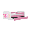 Kocot Kids Pat din pal pentru copii, Fairy With Wings II Roz / Alb