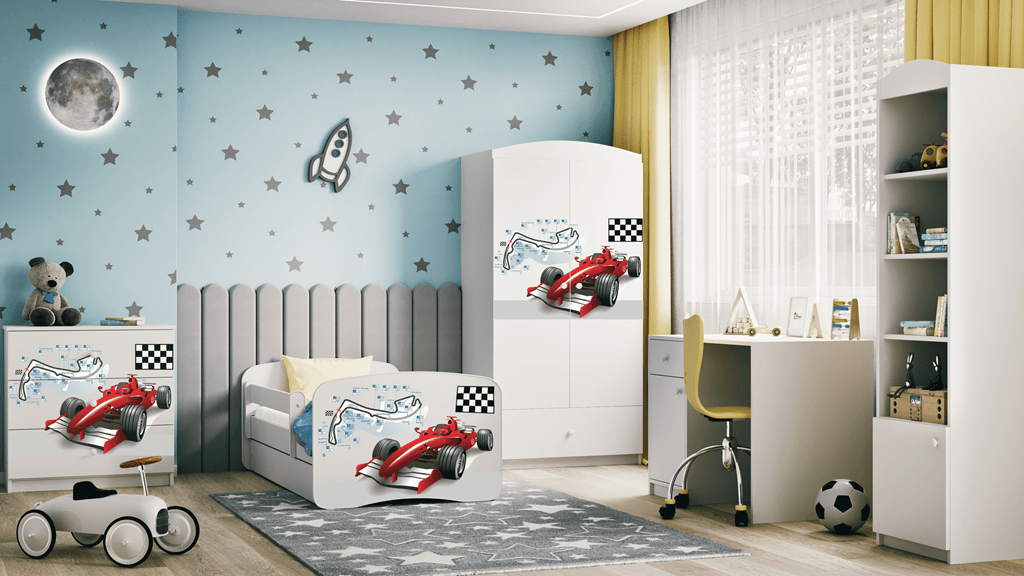 Kocot Kids Pat din pal pentru copii, Formula II Alb