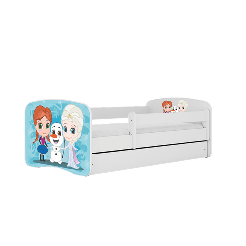 Kocot Kids Pat din pal pentru copii, Frozen Land I Alb