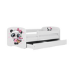 Kocot Kids Pat din pal pentru copii, Panda II Alb