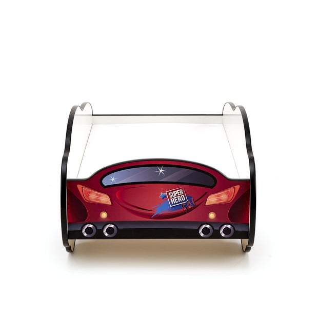 Pat din pal pentru copii Spidercar Rosu, 140 x 70 cm (7)