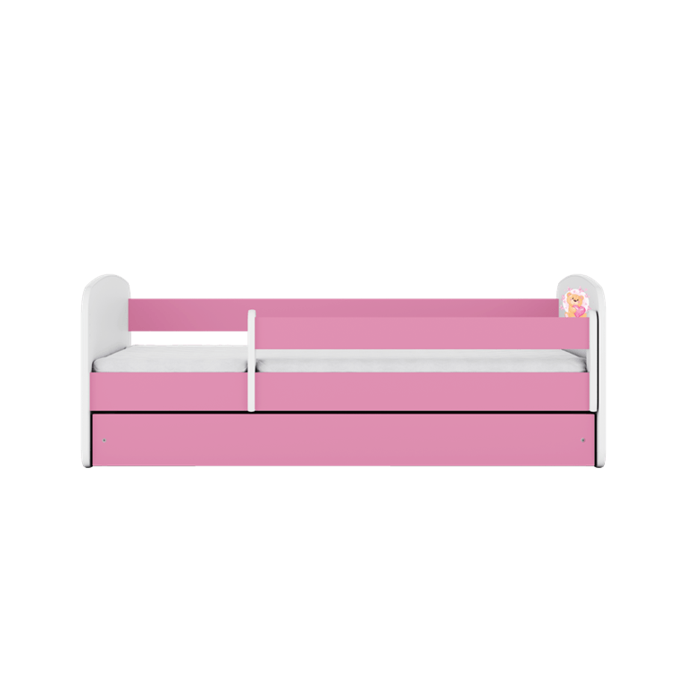 Kocot Kids Pat din pal pentru copii, Teddybear Butterflies I Roz / Alb