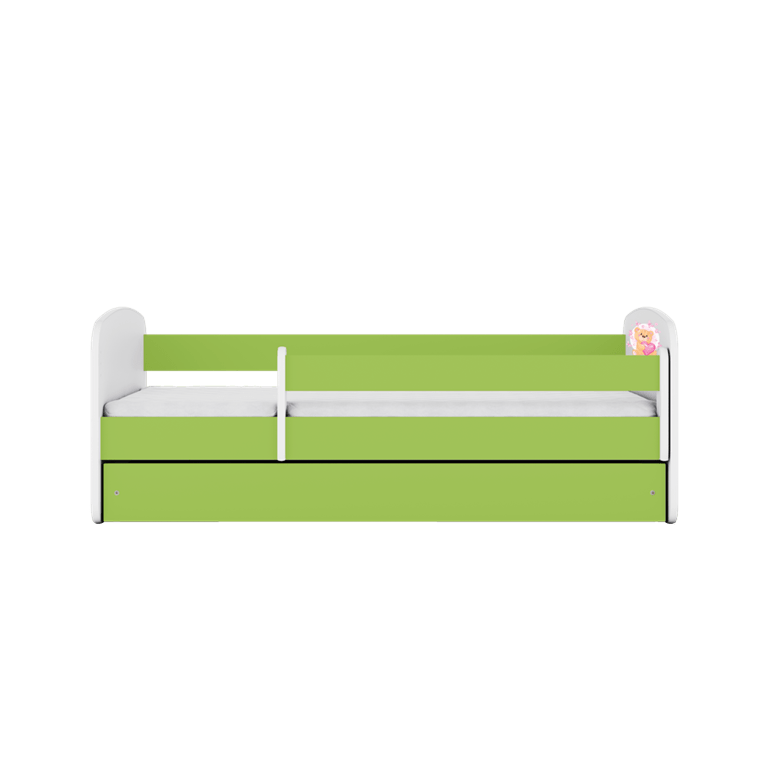 Kocot Kids Pat din pal pentru copii, Teddybear Butterflies I Verde / Alb